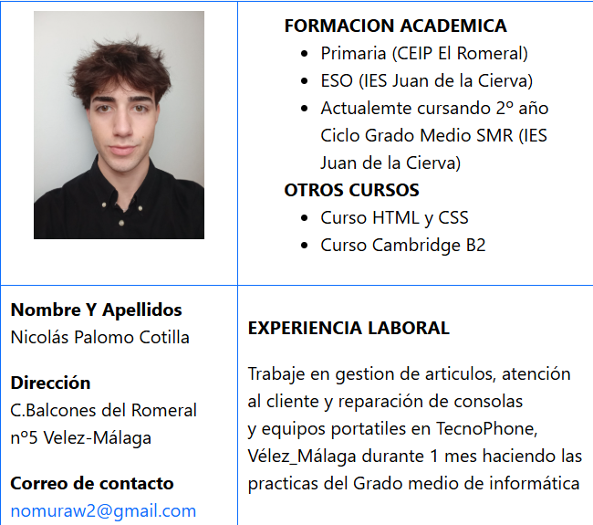 imagen de mi curriculum